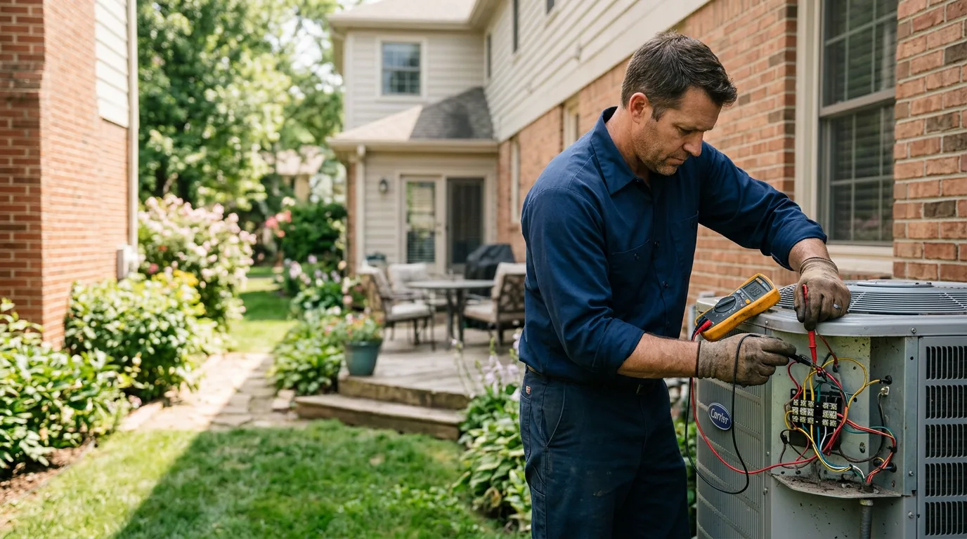 HVAC technician working near Parma, OH